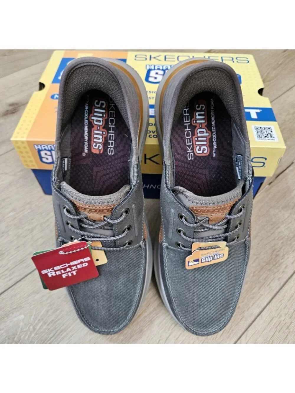 Mens Skechers Slip-ins RF Hasting Niko Sneaker 205212 Brown Hands Free New